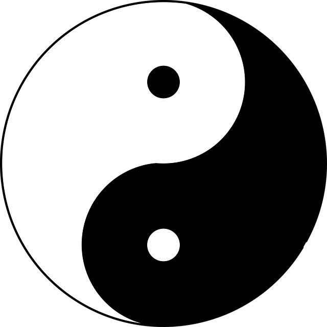 Yin Yang Symbol Between Heaven And Earth Luminous Spaces